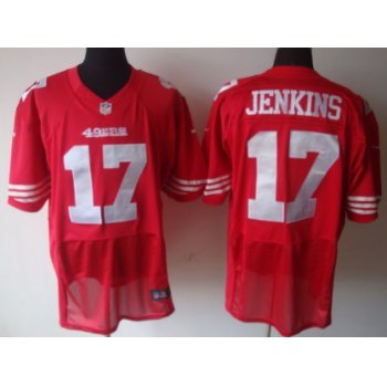 Nike San Francisco 49ers #17 A.J. Jenkins Red Elite Jersey