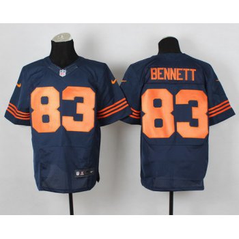 Nike Chicago Bears #83 Martellus Bennett Blue With Orange Elite Jersey