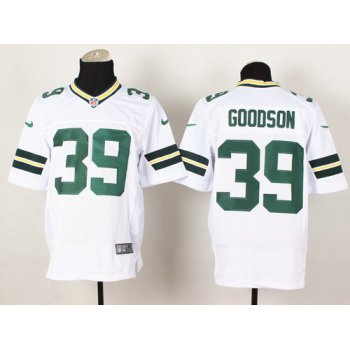 Nike Green Bay Packers #39 Demetri Goodson White Elite Jersey
