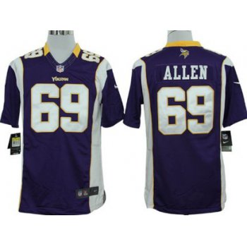 Nike Minnesota Vikings #69 Jared Allen Purple Limited Jersey