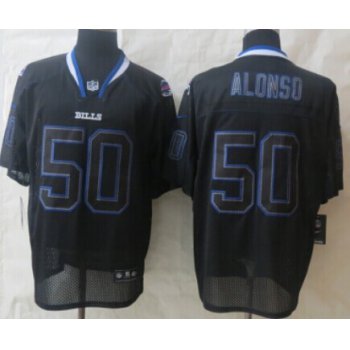 Nike Buffalo Bills #50 Kiko Alonso Lights Out Black Elite Jersey