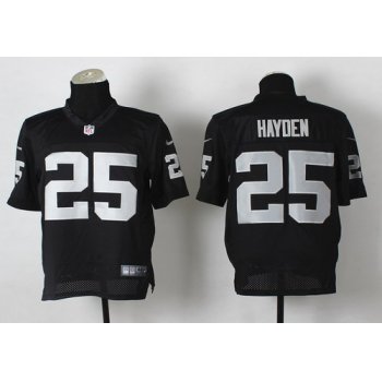 Nike Oakland Raiders #25 D.J. Hayden Black Elite Jersey