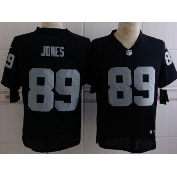 Nike Oakland Raiders #89 James Jones Black Elite Jersey