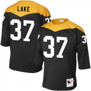 Men's Pittsburgh Steelers #37 Carnell Lake Black Retired Player 1967 Home Throwback NFL Jersey