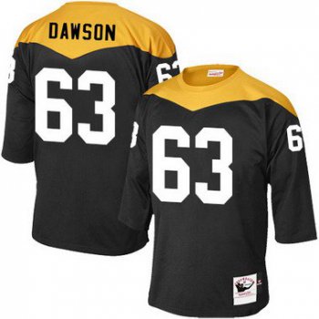 Men's Pittsburgh Steelers #63 Dermontti Dawson Black Retired Player 1967 Home Throwback NFL Jersey