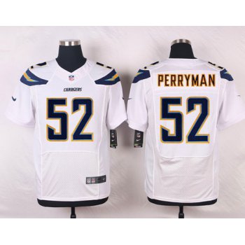 Men's San Diego Chargers #52 Denzel Perryman White Road NFL Nike Elite Jersey