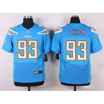 Nike San Diego Chargers #93 Darius Philon Light Blue Alternate NFL Nike Elite Jersey