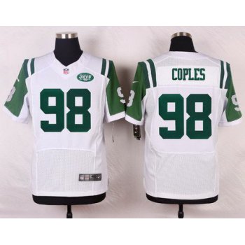 Men's New York Jets #98 Quinton Coples White Road NFL Nike Elite Jersey