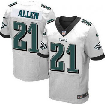 Men's Philadelphia Eagles #21 Eric Allen White Retired Player NFL Nike Elite Jersey
