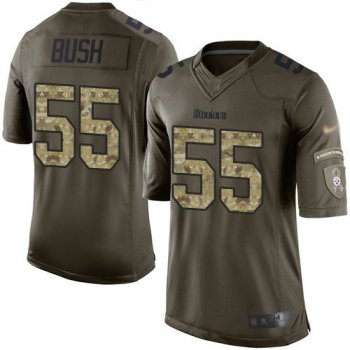 Steelers #55 Devin Bush Green Men's Stitched Football Limited 2015 Salute to Service Jersey