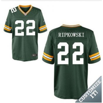 Men's Green Bay Packers #22 Aaron Ripkowski Green Elite Jersey