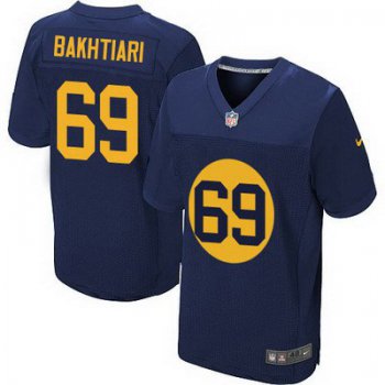 Men's Green Bay Packers #69 David Bakhtiari Navy Blue Alternate NFL Nike Elite Jersey