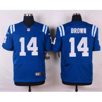 Men's Indianapolis Colts #14 Vincent Brown Royal Blue Team Color NFL Nike Elite Jersey