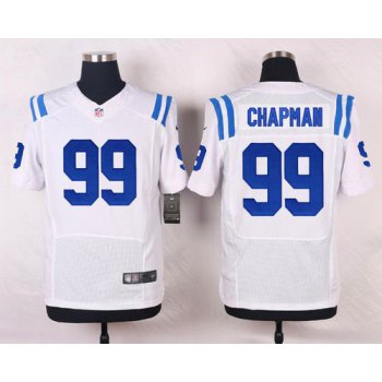 Men's Indianapolis Colts #99 Josh Chapman White Road NFL Nike Elite Jersey