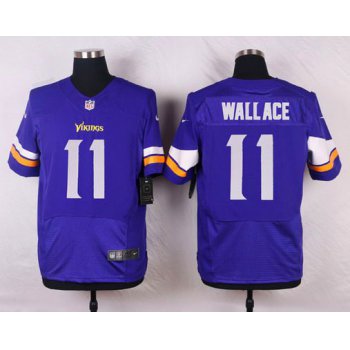Men's Minnesota Vikings #11 Mike Wallace Purple Team Color NFL Nike Elite Jersey
