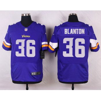 Men's Minnesota Vikings #36 Robert Blanton Purple Team Color NFL Nike Elite Jersey