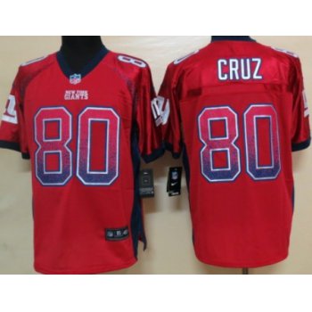 Nike New York Giants #80 Victor Cruz Drift Fashion Red Elite Jersey
