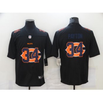 Men's Chicago Bears #34 Walter Payton Black 2020 Shadow Logo Vapor Untouchable Stitched NFL Nike Limited Jersey