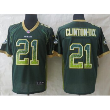 Nike Green Bay Packers #21 Ha Ha Clinton-Dix Drift Fashion Green Elite Jersey