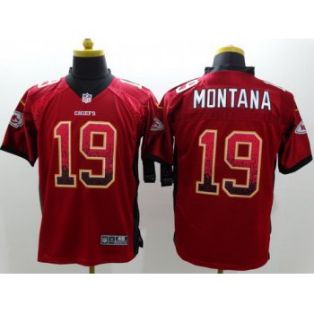 Nike Kansas City Chiefs #19 Joe Montana Drift Fashion Red Elite Jersey
