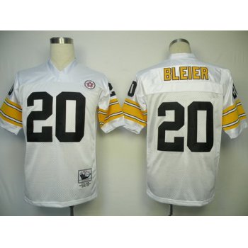 Pittsburgh Steelers #20 Rocky Bleier White Throwback Jersey