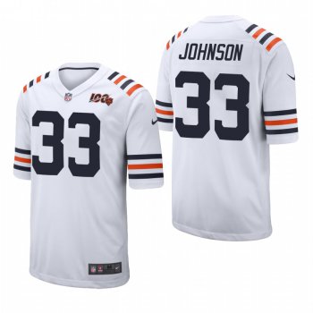 Men's Chicago Bears #33 Jaylon Johnson White Classic Jersey 2020 NFL Draft