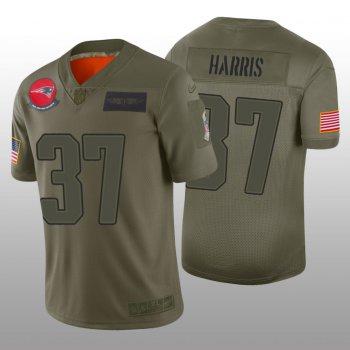 Men's New England Patriots #37 Damien Harris Camo Limited 2019 Salute to Service Jersey