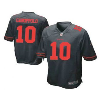 Men's San Francisco 49ers #10 Jimmy Garoppolo Black Alternate Stitched NFL Nike Game Jersey