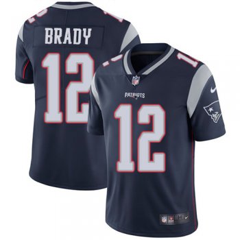 Nike New England Patriots #12 Tom Brady Navy Blue Team Color Men's Stitched NFL Vapor Untouchable Limited Jersey