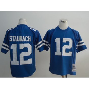 Dallas Cowboys #12 Roger Staubach Light Blue Throwback Jersey