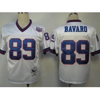 New York Giants #89 Mark Bavaro White Throwback Jersey