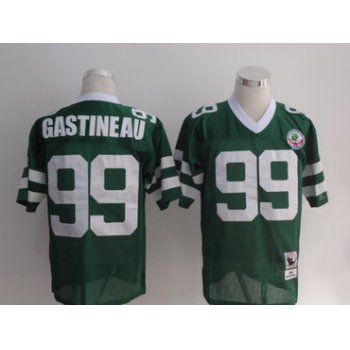 New York Jets #99 Mark Gastineau Green Throwback Jersey