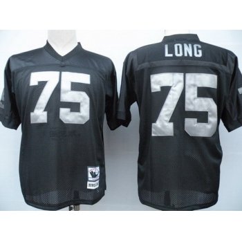 Oakland Raiders #75 Howie Long Black Throwback Jersey