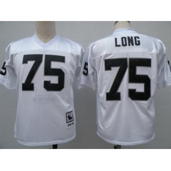 Oakland Raiders #75 Howie Long White Throwback Jersey