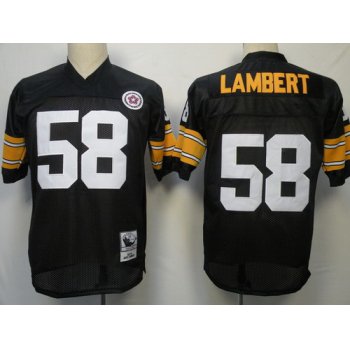 Pittsburgh Steelers #58 Jack Lambert Black Throwback Jersey