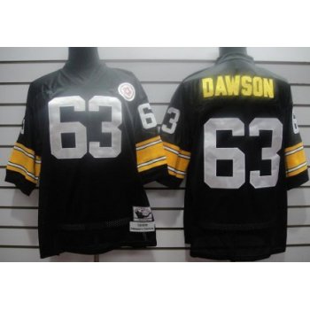 Pittsburgh Steelers #63 Dermontti Dawson Black Throwback Jersey