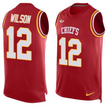Men's Kansas City Chiefs #12 Albert Wilson Red Hot Pressing Player Name & Number Nike NFL Tank Top Jersey