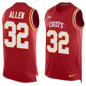 Men's Kansas City Chiefs #32 Marcus Allen Red Hot Pressing Player Name & Number Nike NFL Tank Top Jersey