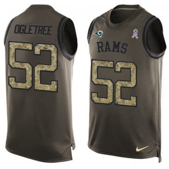 Men's Los Angeles Rams #52 Alec Ogletree Green Salute to Service Hot Pressing Player Name & Number Nike NFL Tank Top Jersey