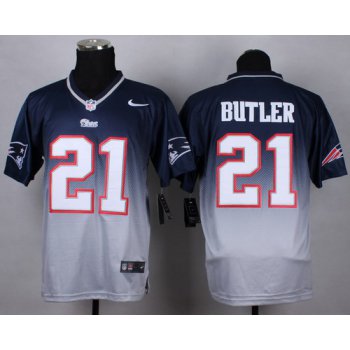 Nike New England Patriots #21 Malcolm Butler Blue/Gray Fadeaway Elite Jersey