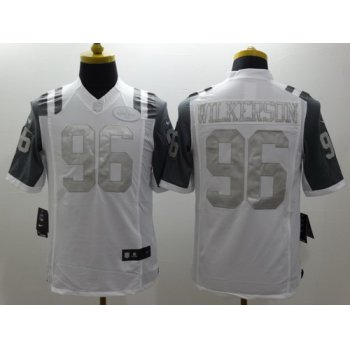 Nike New York Jets #96 Muhammad Wilkerson Platinum White Limited Jersey