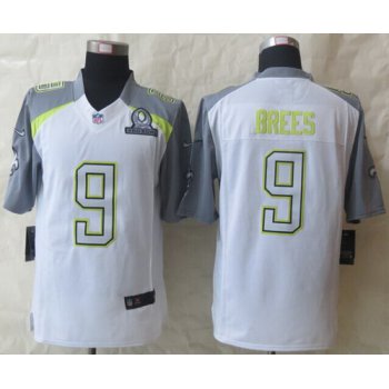 Nike Team Carter Drew Brees Nike 2015 Pro Bowl White Elite Jersey