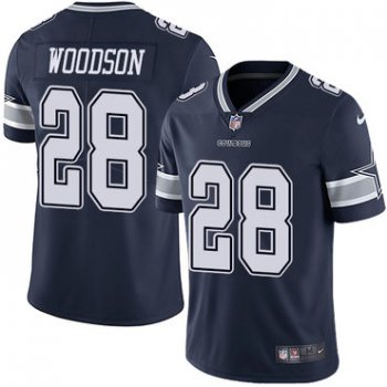 Nike Dallas Cowboys #28 Darren Woodson Navy Blue Team Color Men's Stitched NFL Vapor Untouchable Limited Jersey