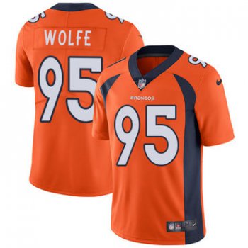 Nike Denver Broncos #95 Derek Wolfe Orange Team Color Men's Stitched NFL Vapor Untouchable Limited Jersey