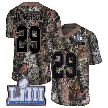#29 Limited Eric Dickerson Camo Nike NFL Youth Jersey Los Angeles Rams Rush Realtree Super Bowl LIII Bound