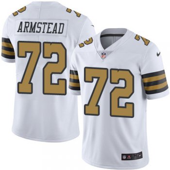 Nike Saints #72 Terron Armstead White Men's Stitched NFL Limited Rush Jersey