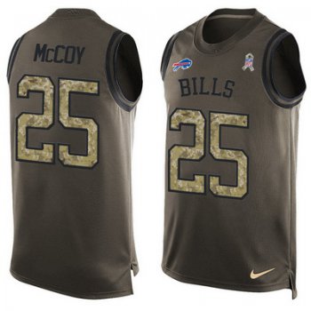 Men's Buffalo Bills #25 LeSean McCoy Green Salute to Service Hot Pressing Player Name & Number Nike NFL Tank Top Jersey