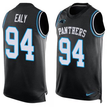 Men's Carolina Panthers #94 Kony Ealy Black Hot Pressing Player Name & Number Nike NFL Tank Top Jersey