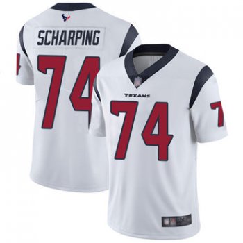 Texans #74 Max Scharping White Men's Stitched Football Vapor Untouchable Limited Jersey