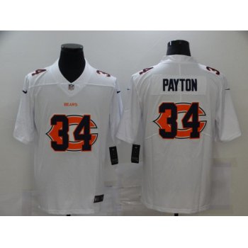 Men's Chicago Bears #34 Walter Payton White 2020 Shadow Logo Vapor Untouchable Stitched NFL Nike Limited Jersey